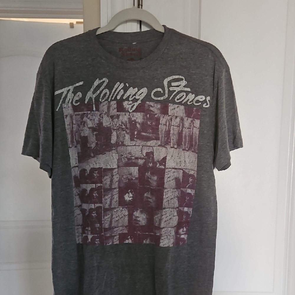 The Rolling Stones Gray Vintage Graphic Short Sleeve Tee